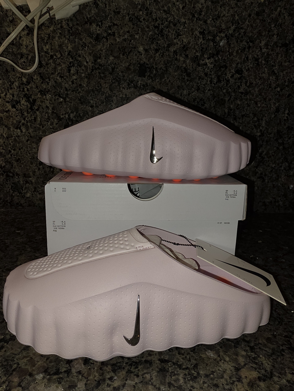 Nike Mind 001 Womens Slides Pearl Pink/Chrome